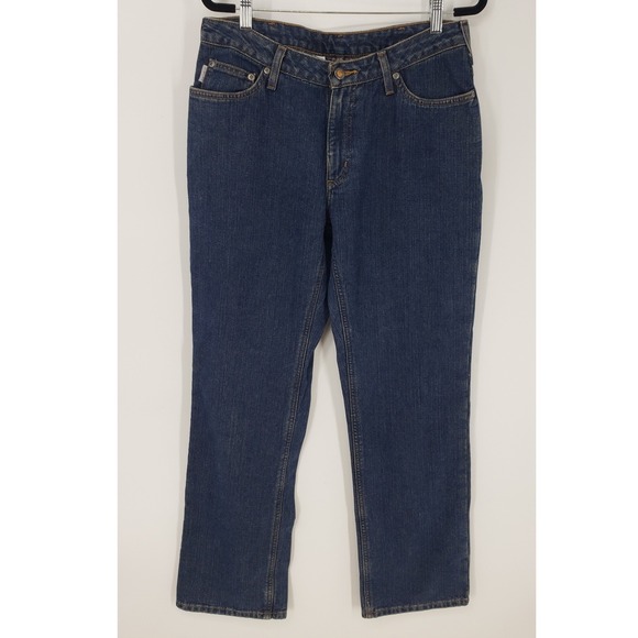 Carhartt Denim - Carhartt Relaxed Fit Straight Leg Jeans Womens Size 6 Flannel Lined Dark Wash